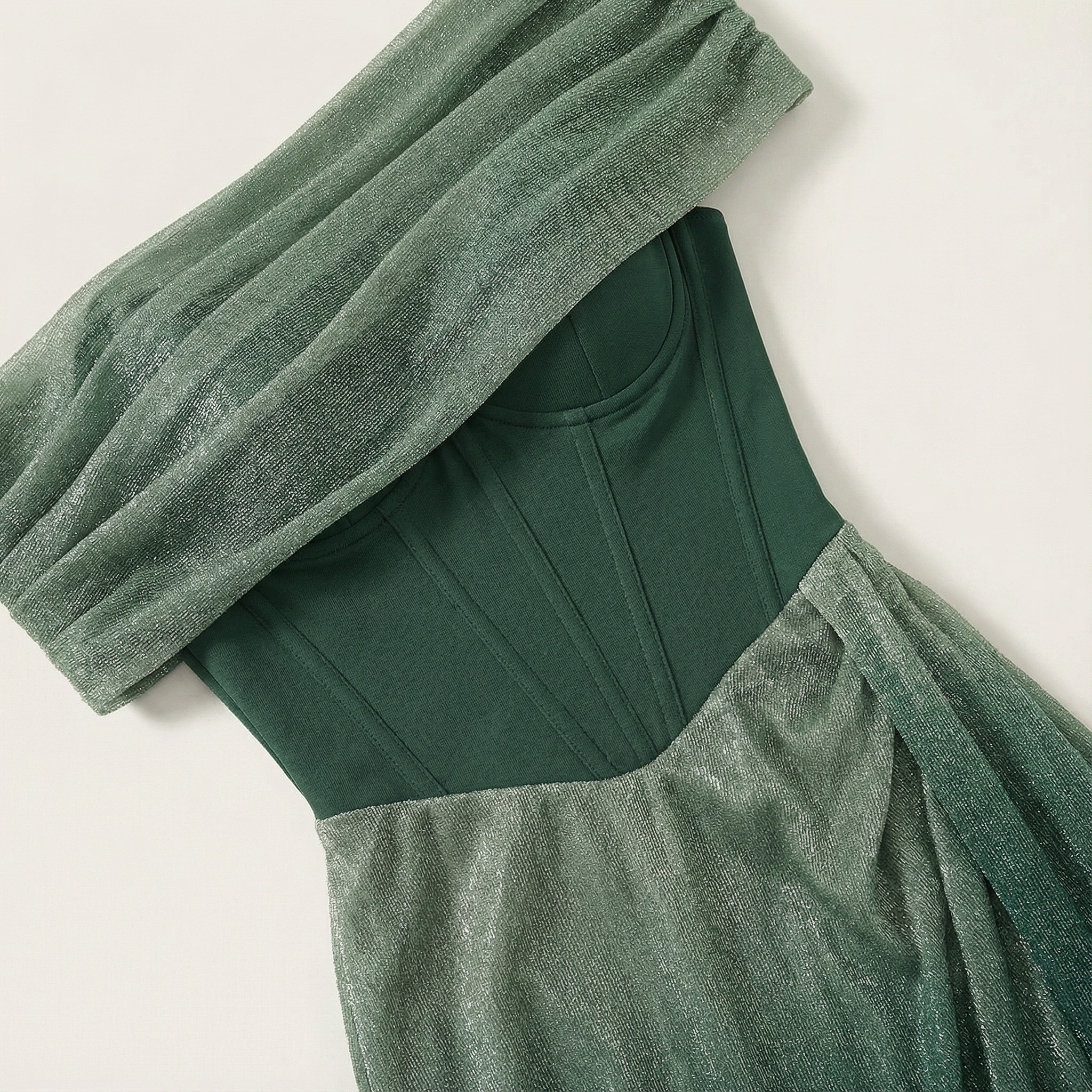 Women’s Maxi Dress – Draped Overlay Detail