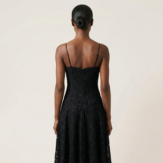 Women’s Maxi Dress – Slim Fit with Spaghetti Straps