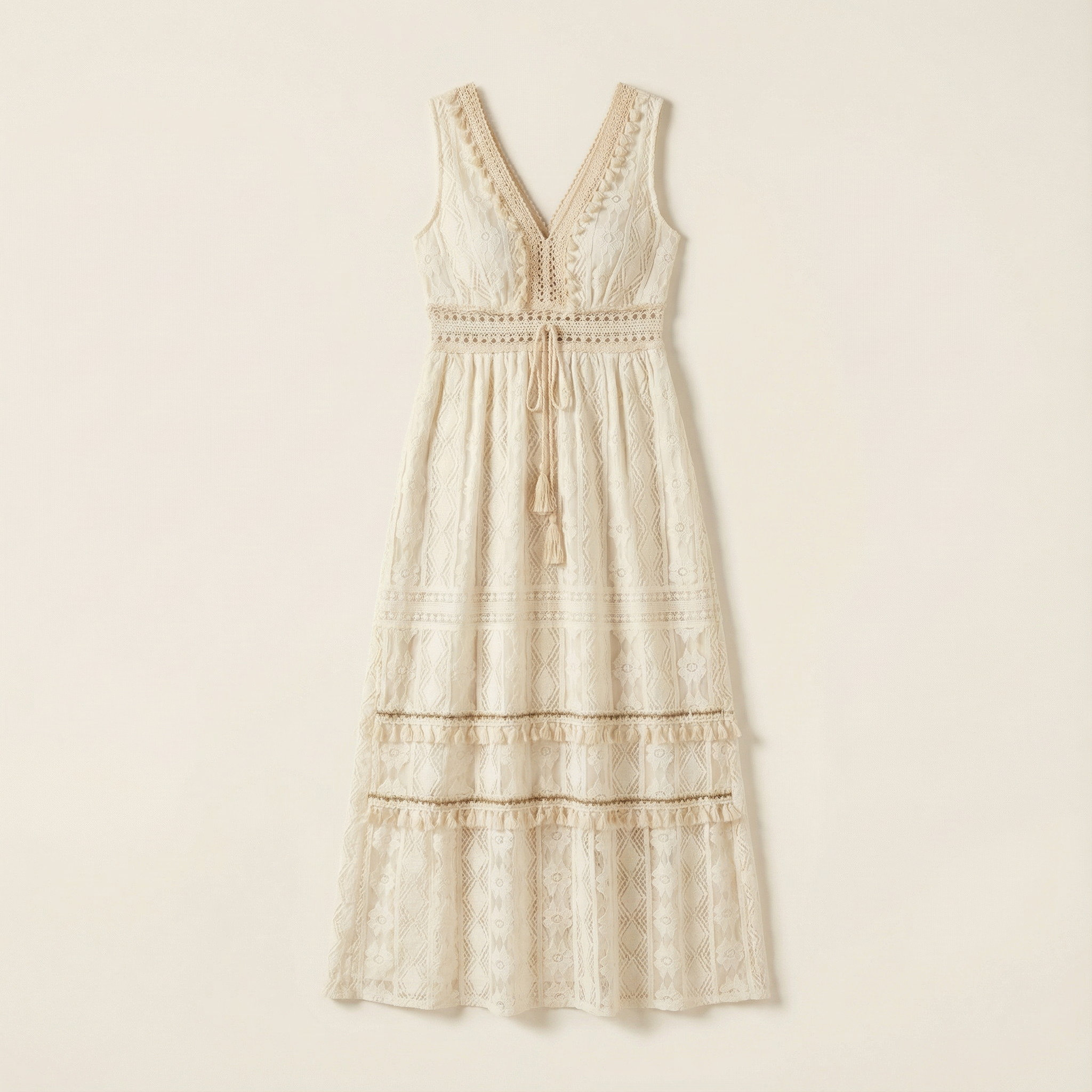 Women’s Sleeveless Maxi Dress – V-Neck Design, High-Slit Detail, Flowy Silhouette