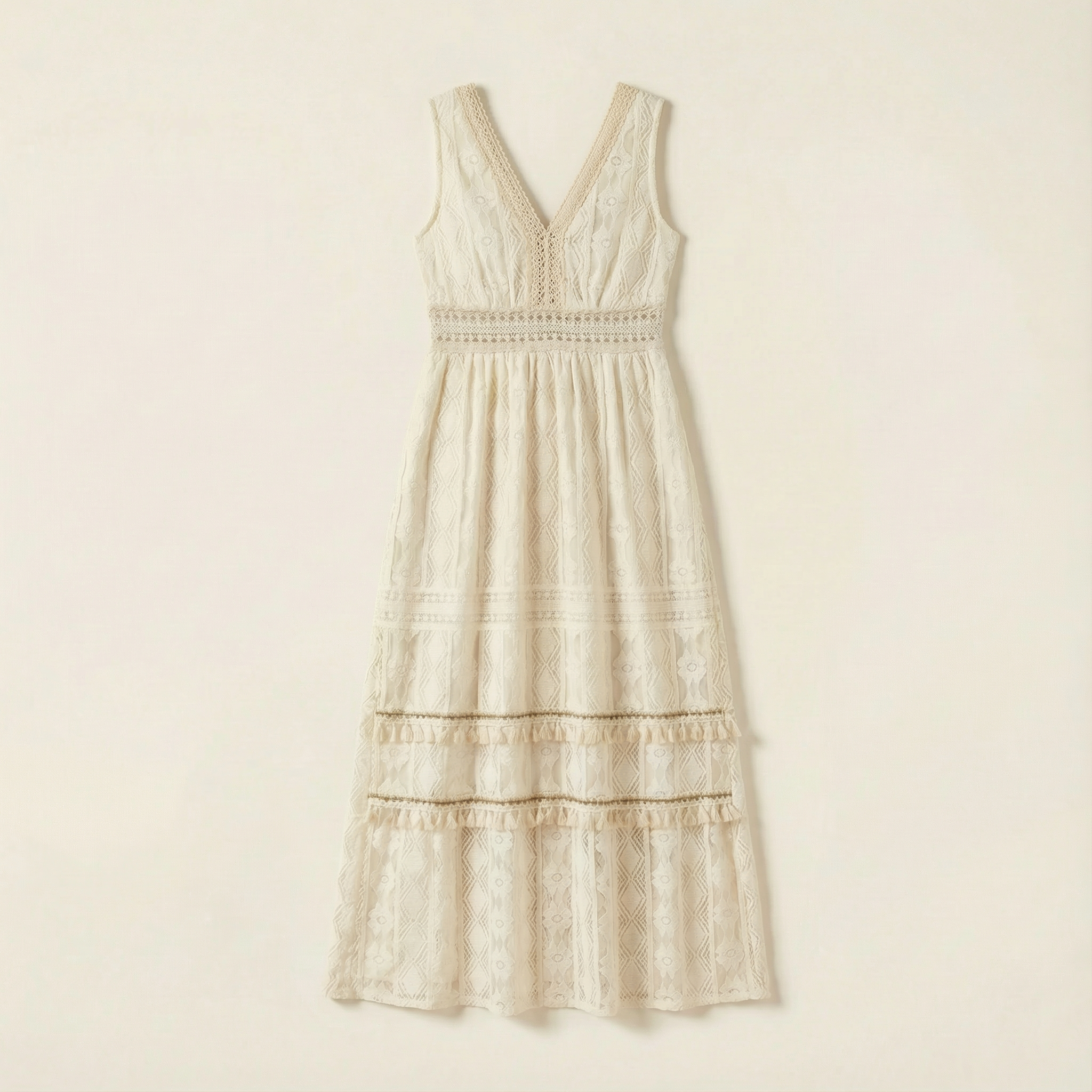 Women’s Sleeveless Maxi Dress – V-Neck Design, High-Slit Detail, Flowy Silhouette