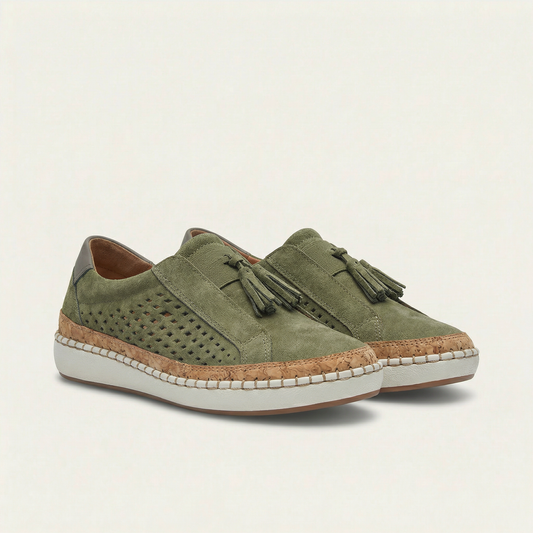 Women’s Slip-On Shoes – Perforated Upper Design