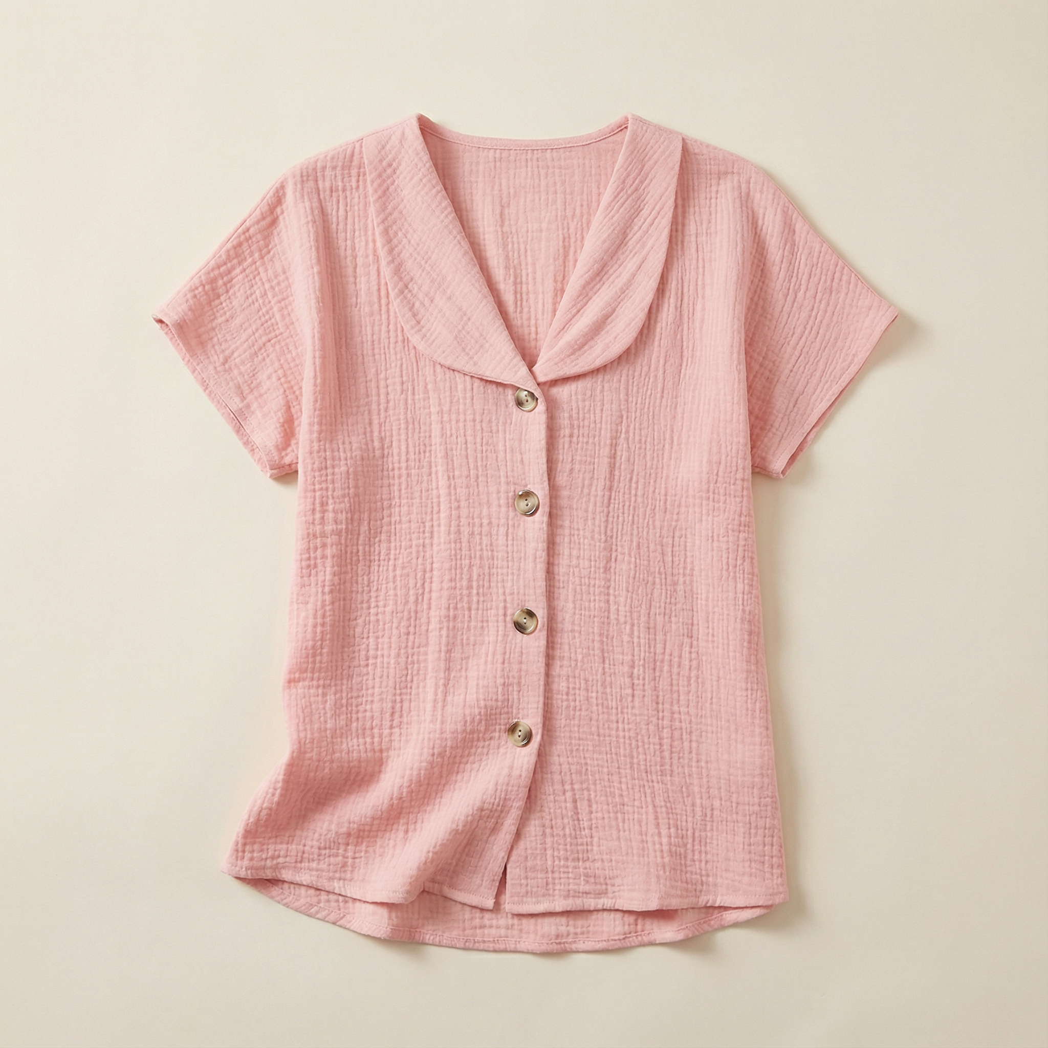 Women’s Top – Short Sleeve Button-Up Design