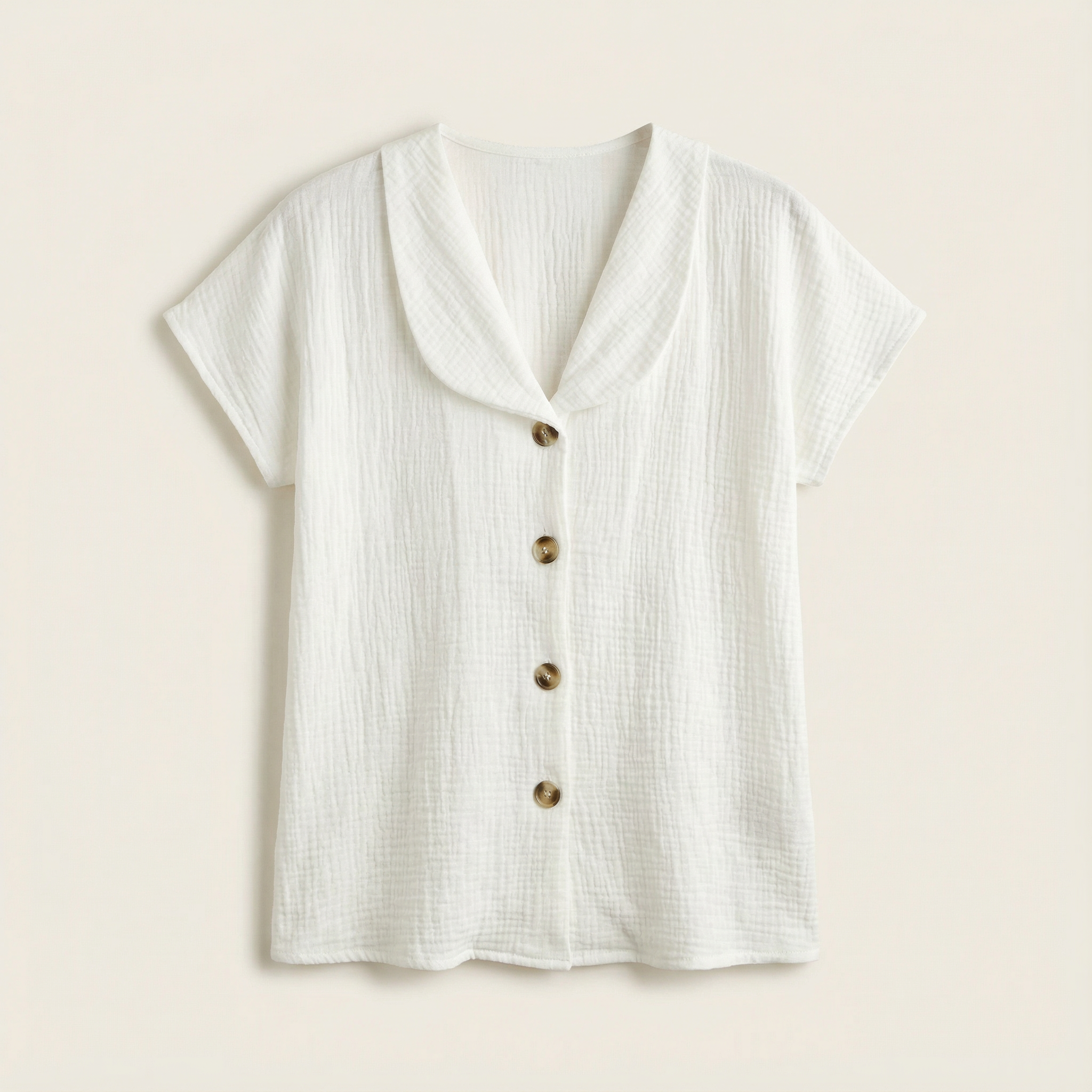 Women’s Top – Short Sleeve Button-Up Design