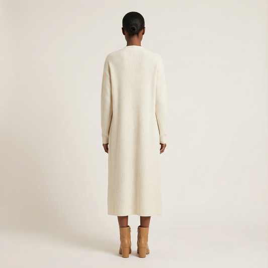 Women’s Two-Piece Set – Sleeveless Long Dress, Long Sleeve Layer