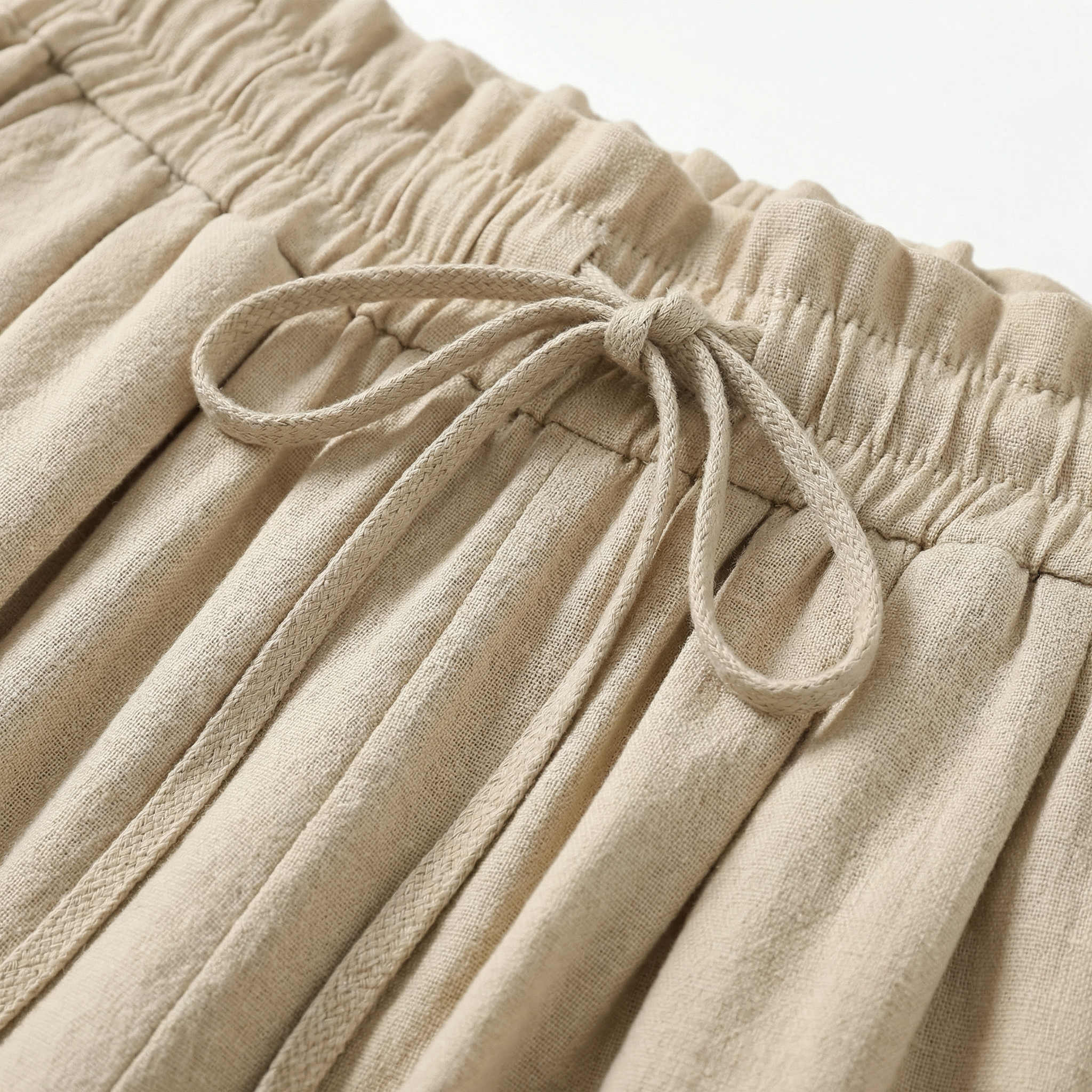 Women’s Wide-Leg Pants – Elastic Waist Drawstring Design