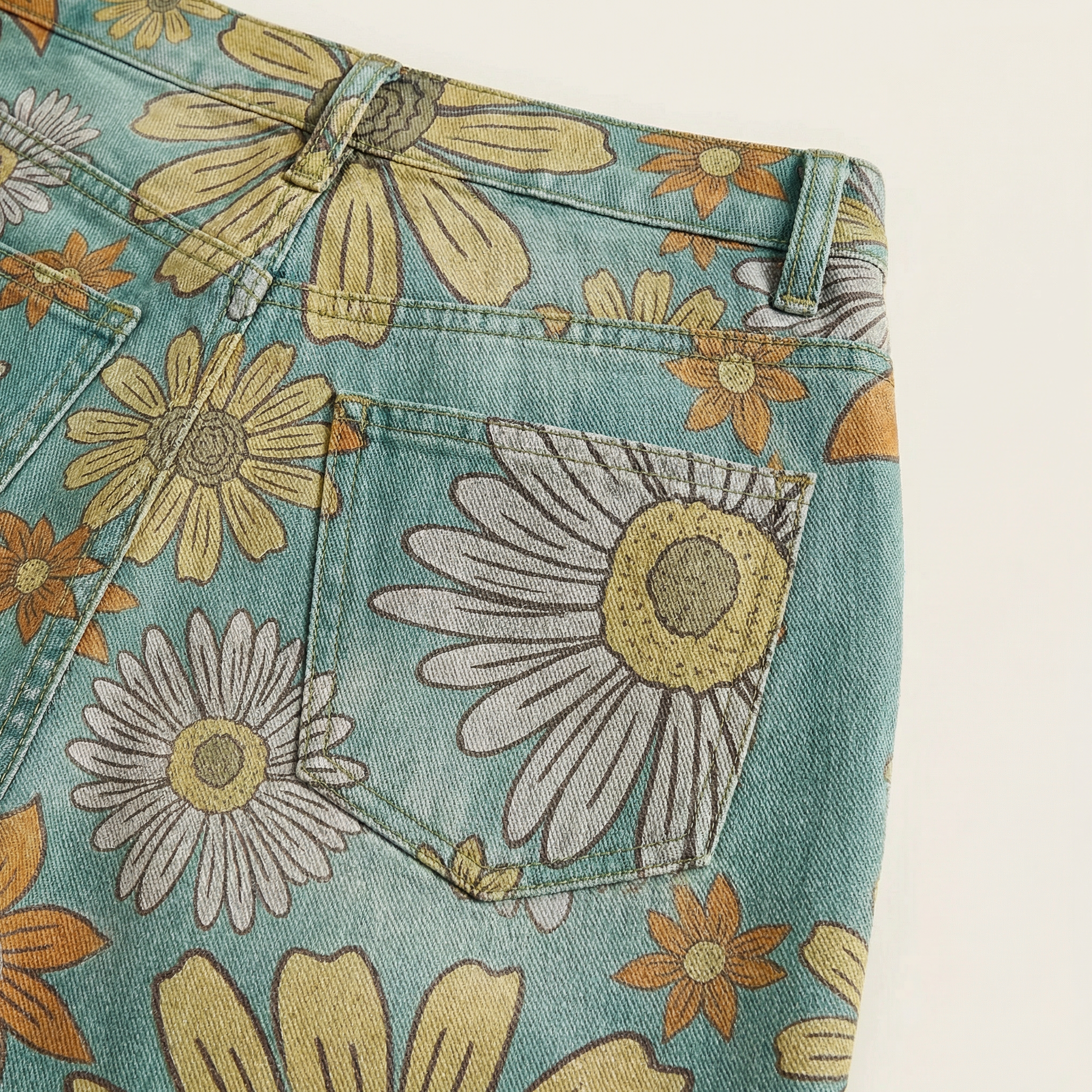 Women’s Wide-Leg Pants – Floral Print High-Waist Trousers