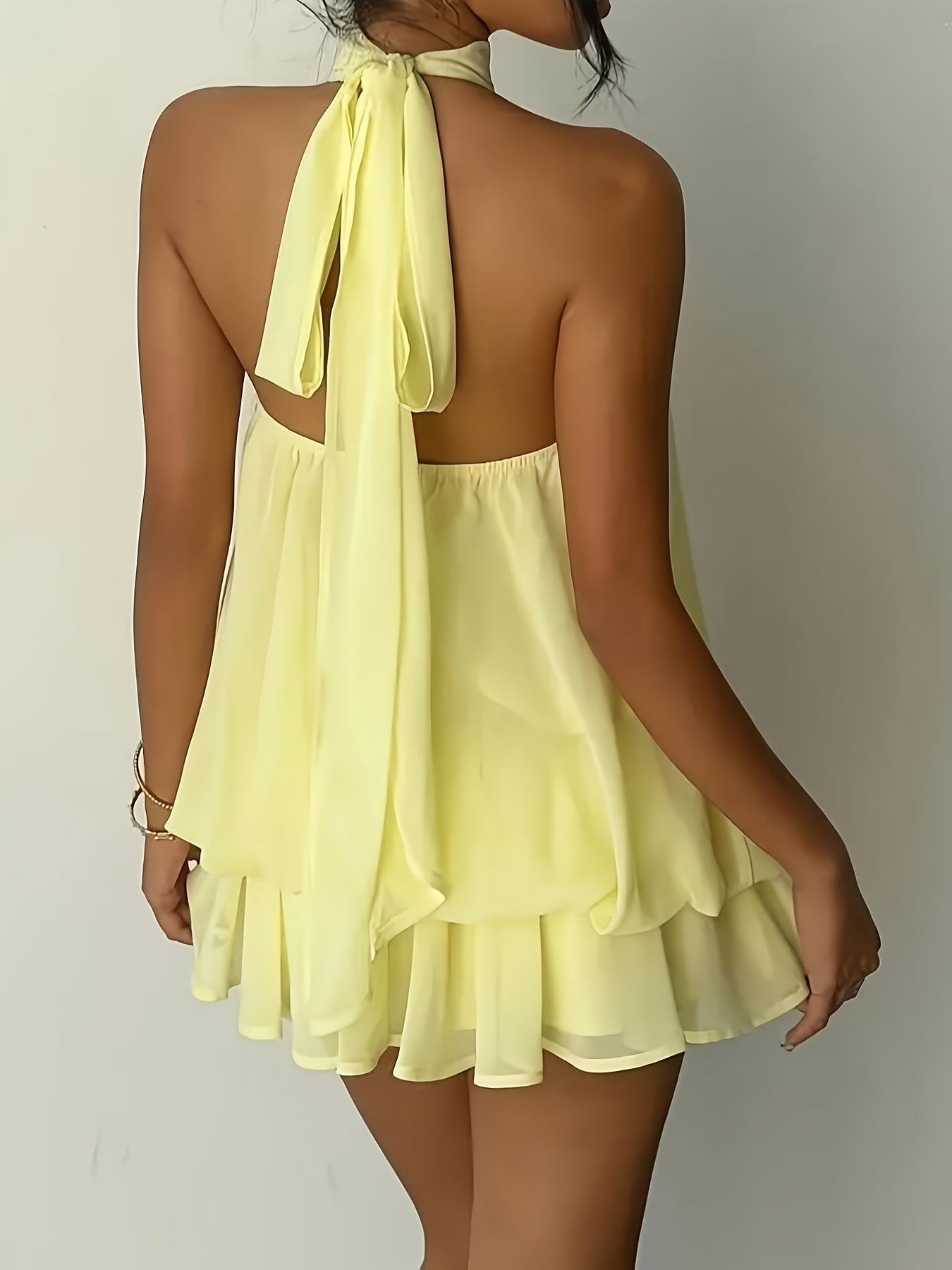 Elara | Halter Mini Dress