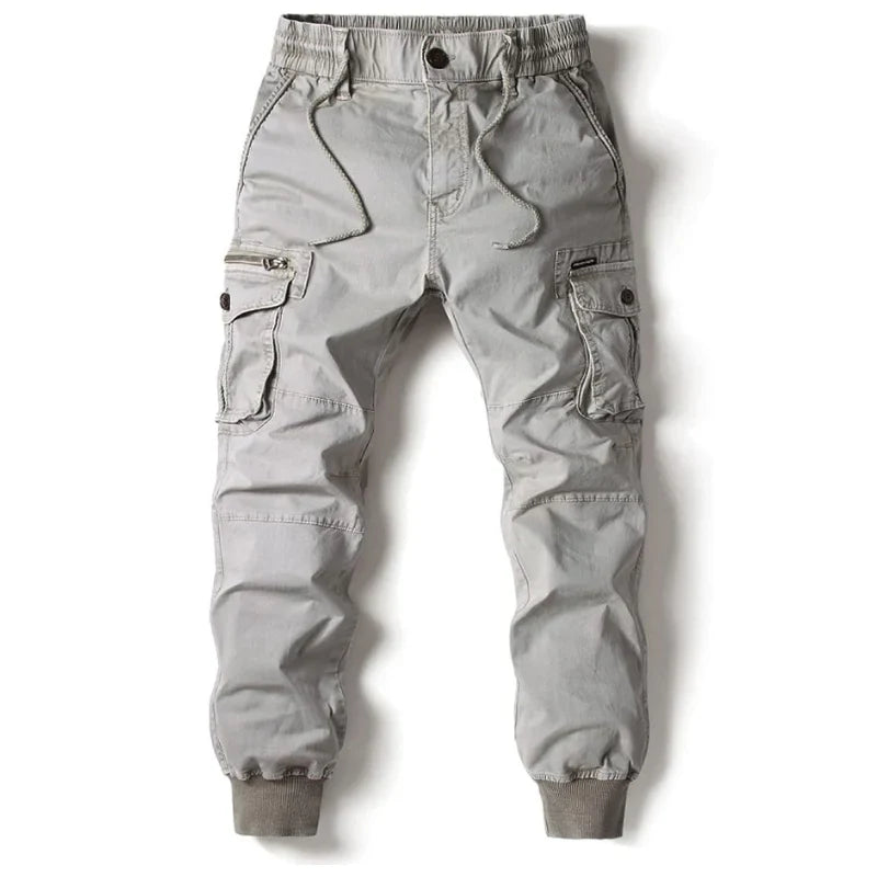 Men’s Cargo Jogger Pants – Cuffed Ankles, Multiple Pockets