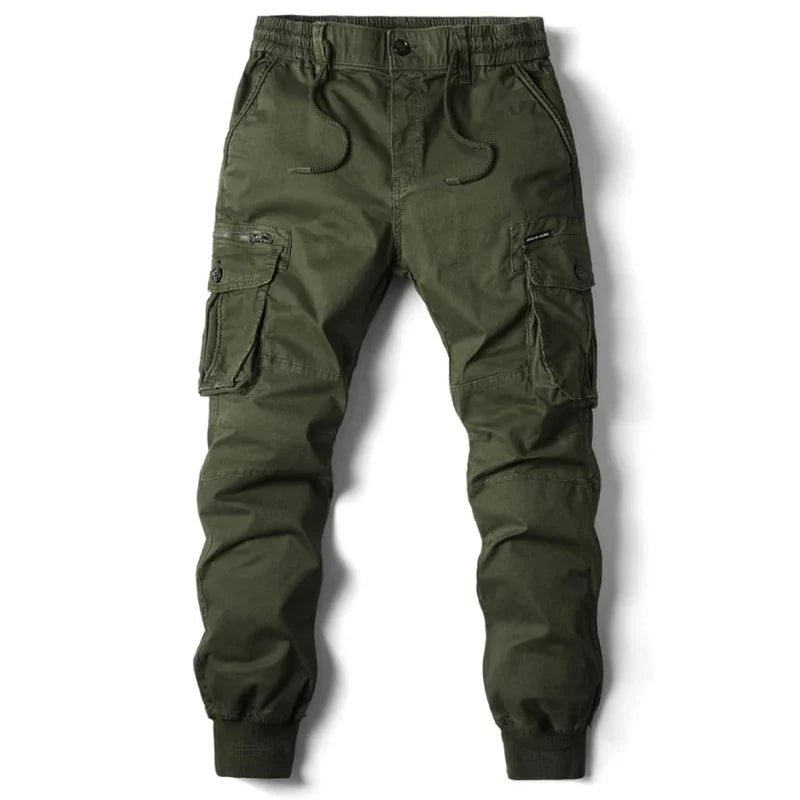 Men’s Cargo Jogger Pants – Cuffed Ankles, Multiple Pockets