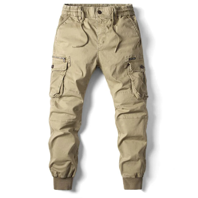 Men’s Cargo Jogger Pants – Cuffed Ankles, Multiple Pockets