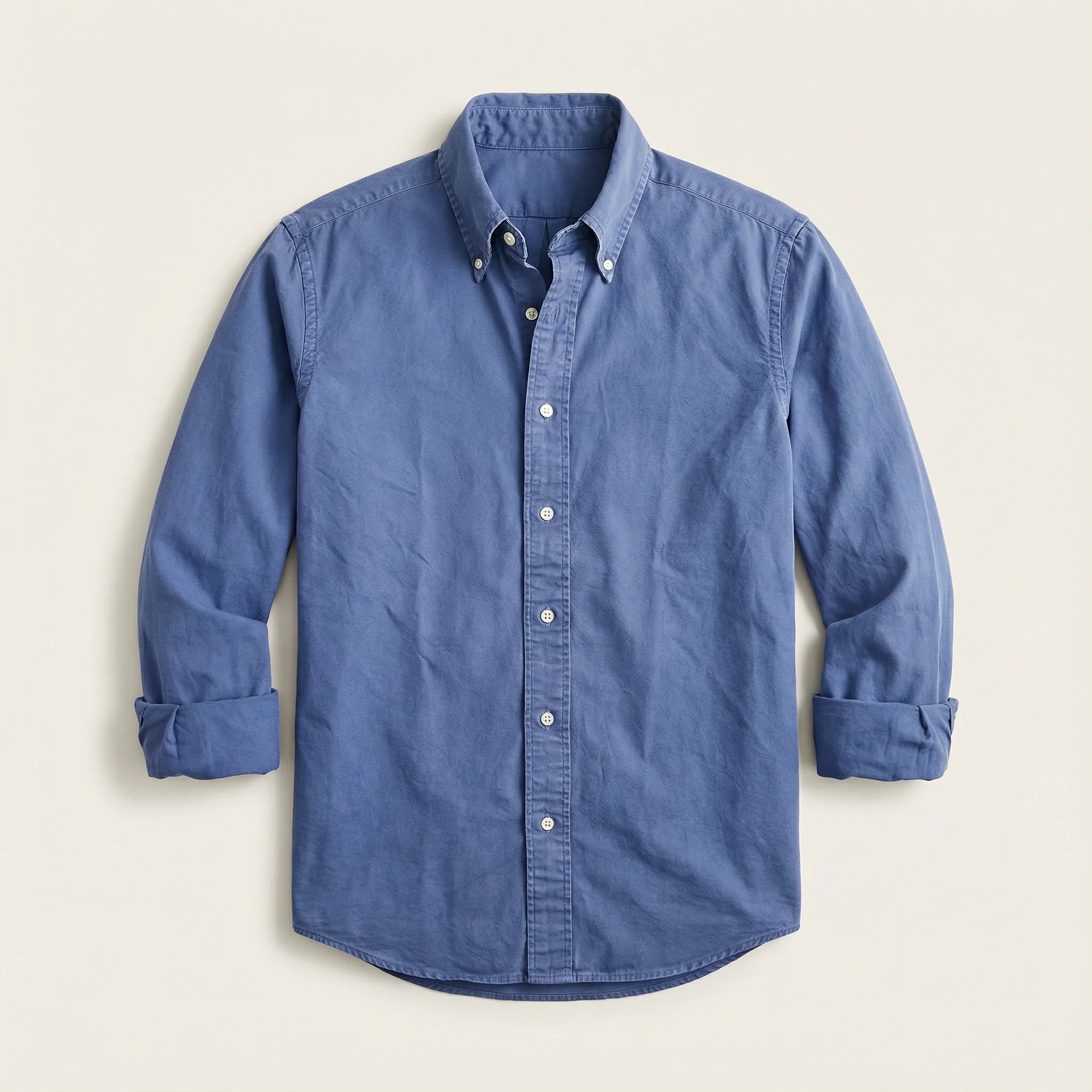 Men’s Long-Sleeve Button-Down Shirt – Classic Fit, Button Collar Design