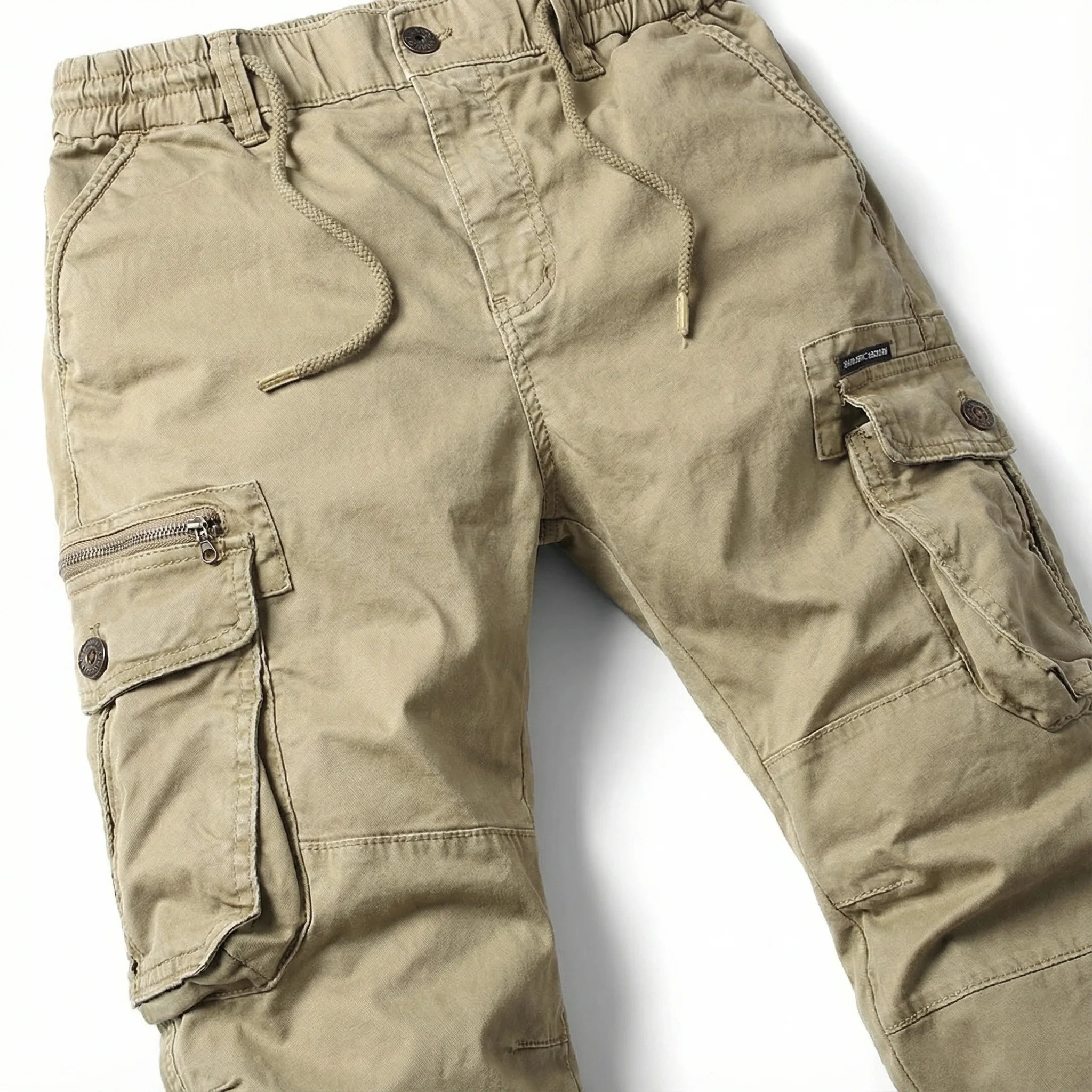 Men’s Cargo Jogger Pants – Cuffed Ankles, Multiple Pockets