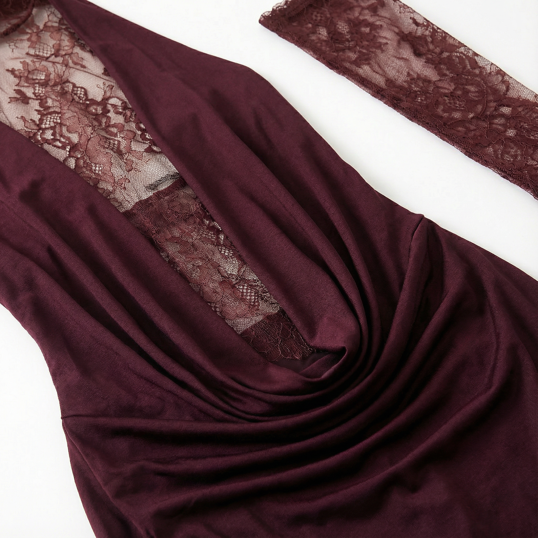 Women’s Halterneck Maxi Dress – Ruched Waist, Sleeveless Design