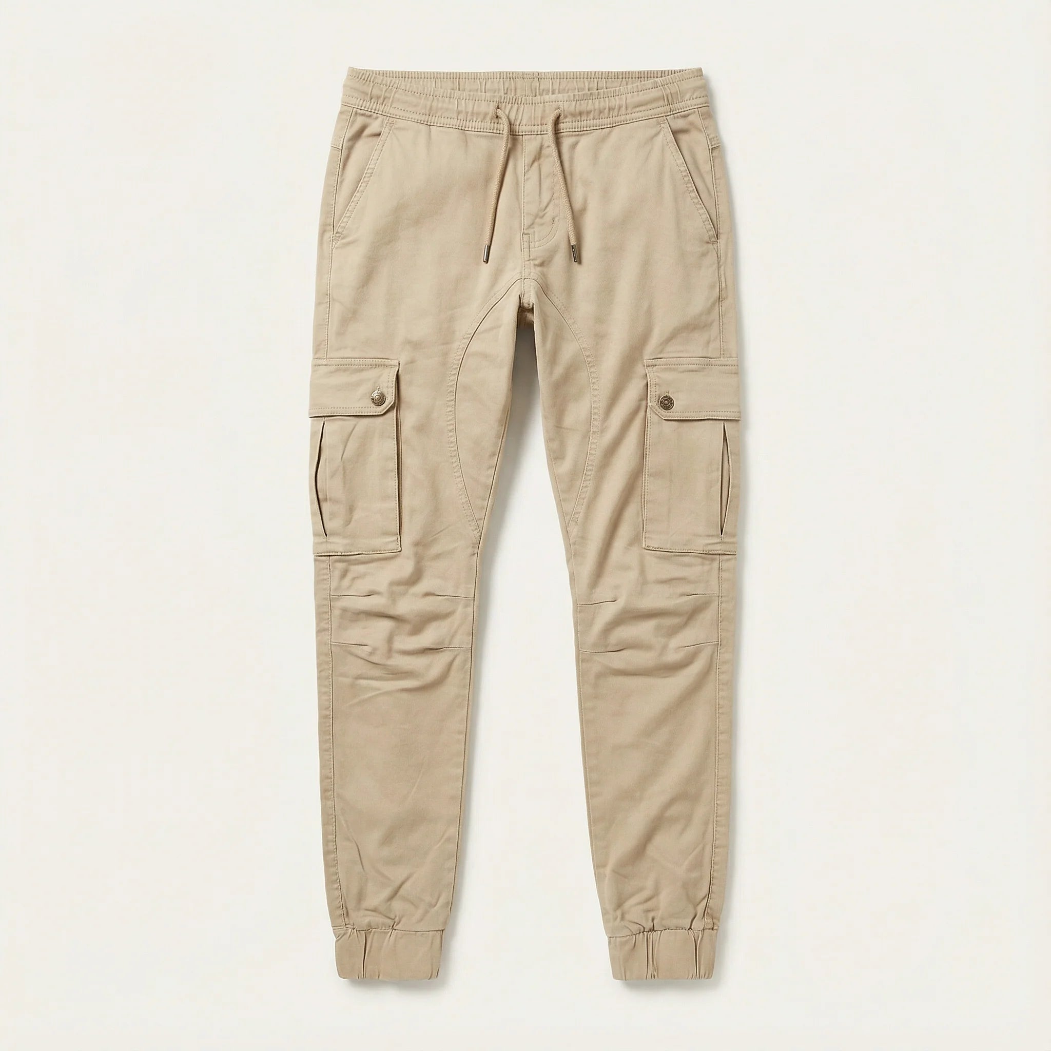 Men’s Cargo Jogger Pants – Cuffed Ankles, Side Pockets