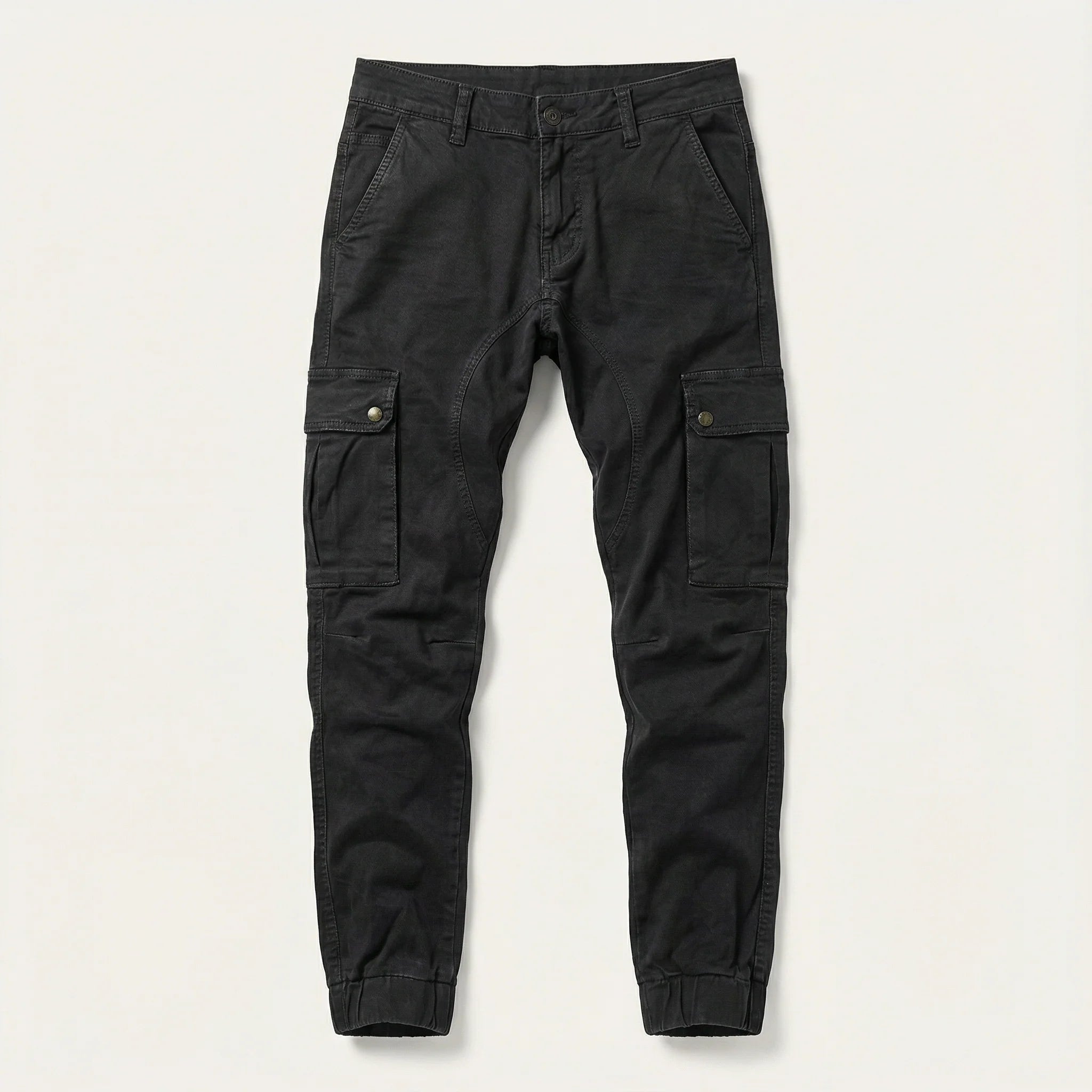 Men’s Cargo Jogger Pants – Cuffed Ankles, Side Pockets