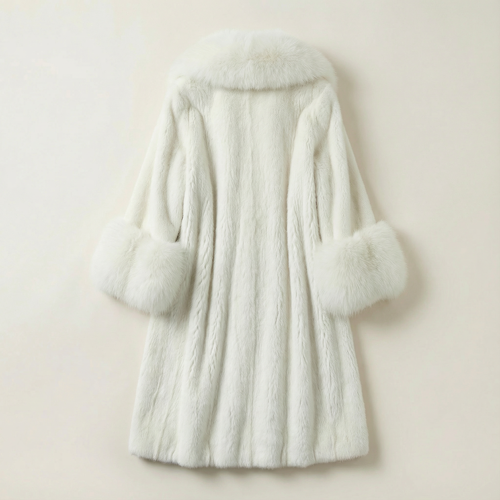 Women’s Long Overcoat – Collar Design, Long Sleeves