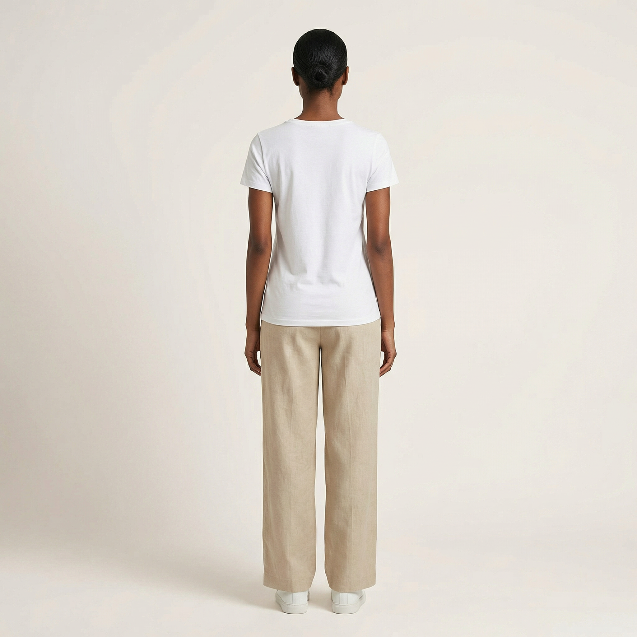 Women’s Wide-Leg Pants – Elastic Waist Drawstring Design