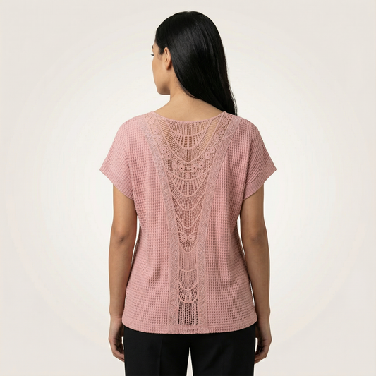 Women’s Top – Floral Button-Up Short Sleeve Design