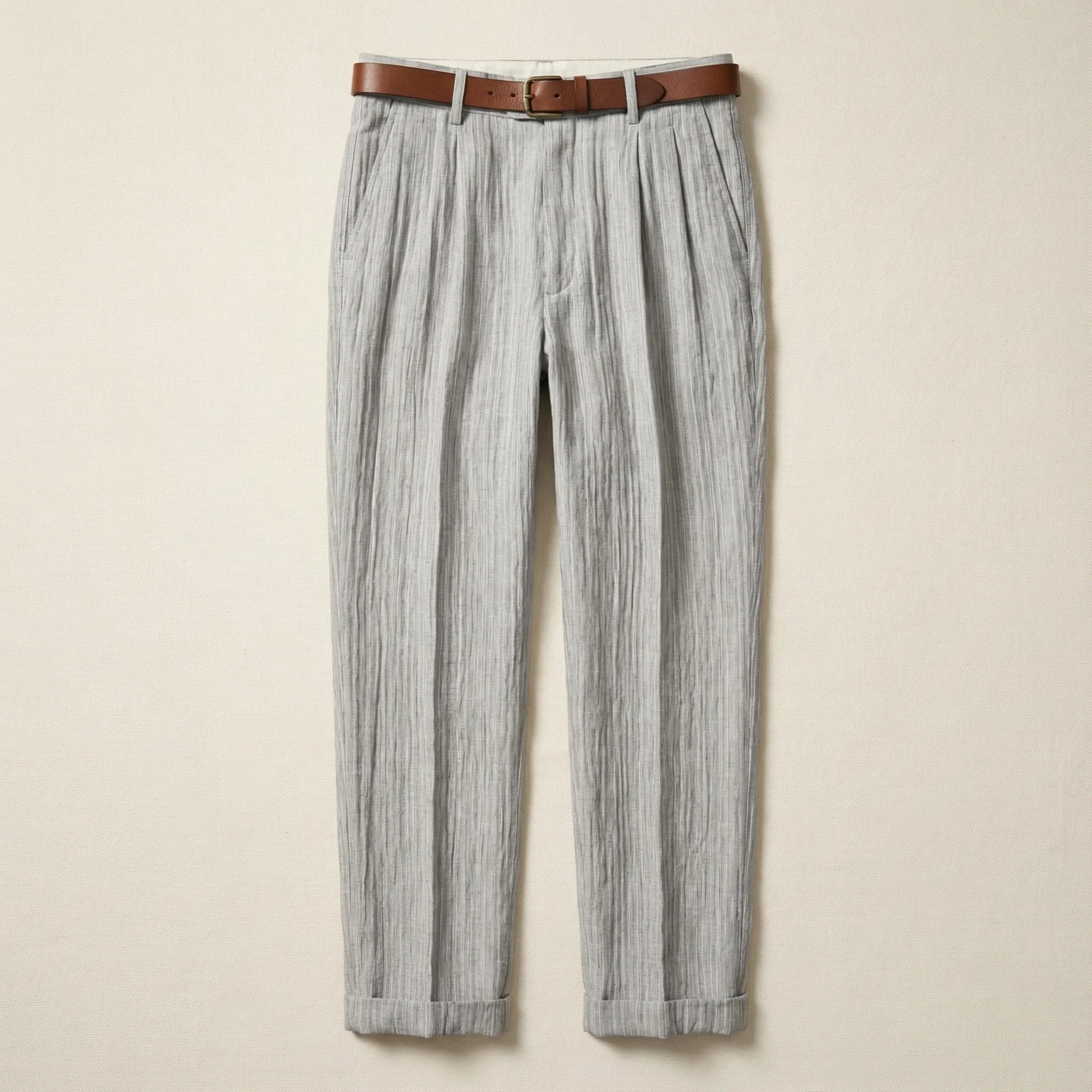 Men’s Relaxed-Fit Trousers – Straight Leg, Full-Length Design