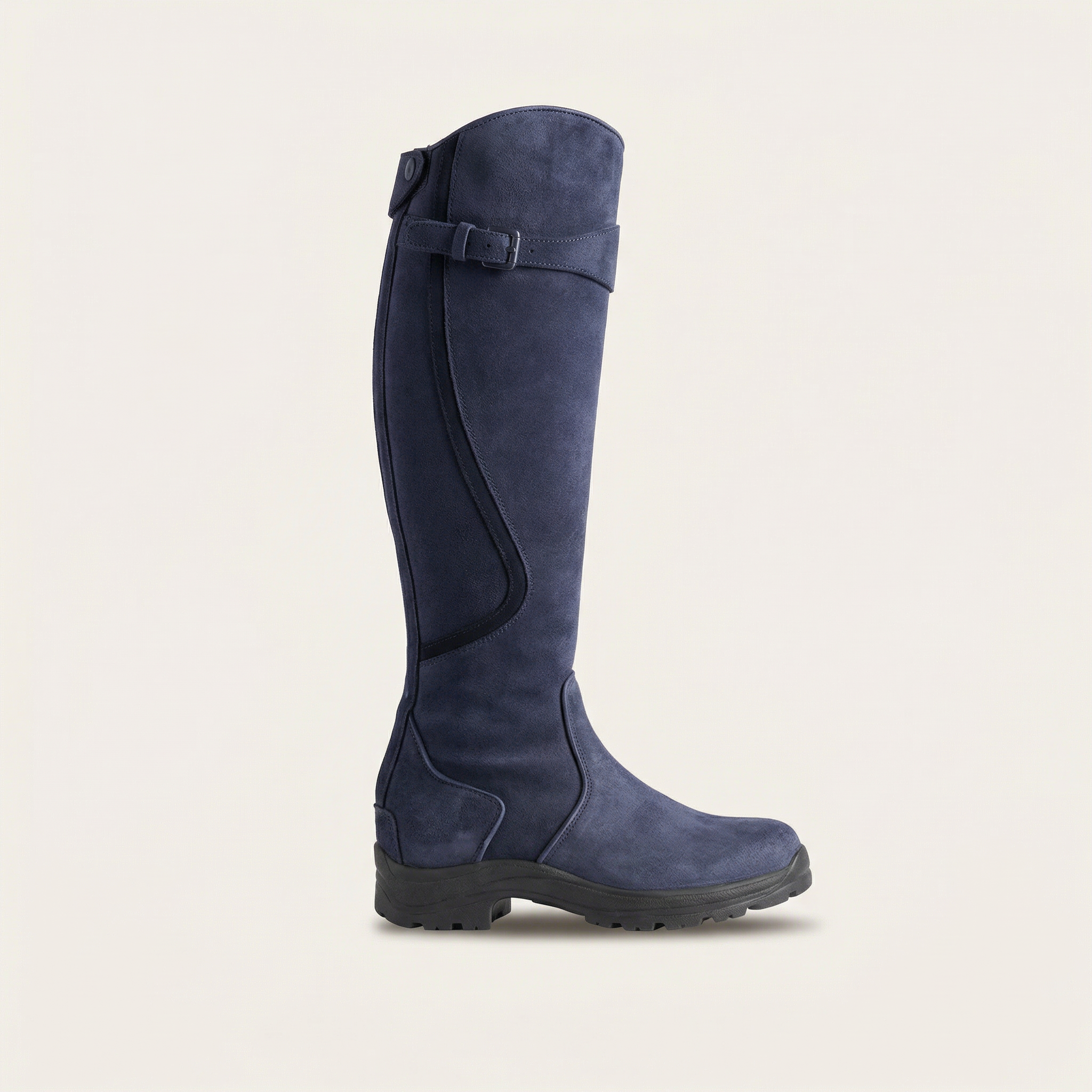 Women’s Knee-High Boots – Buckle Strap Design