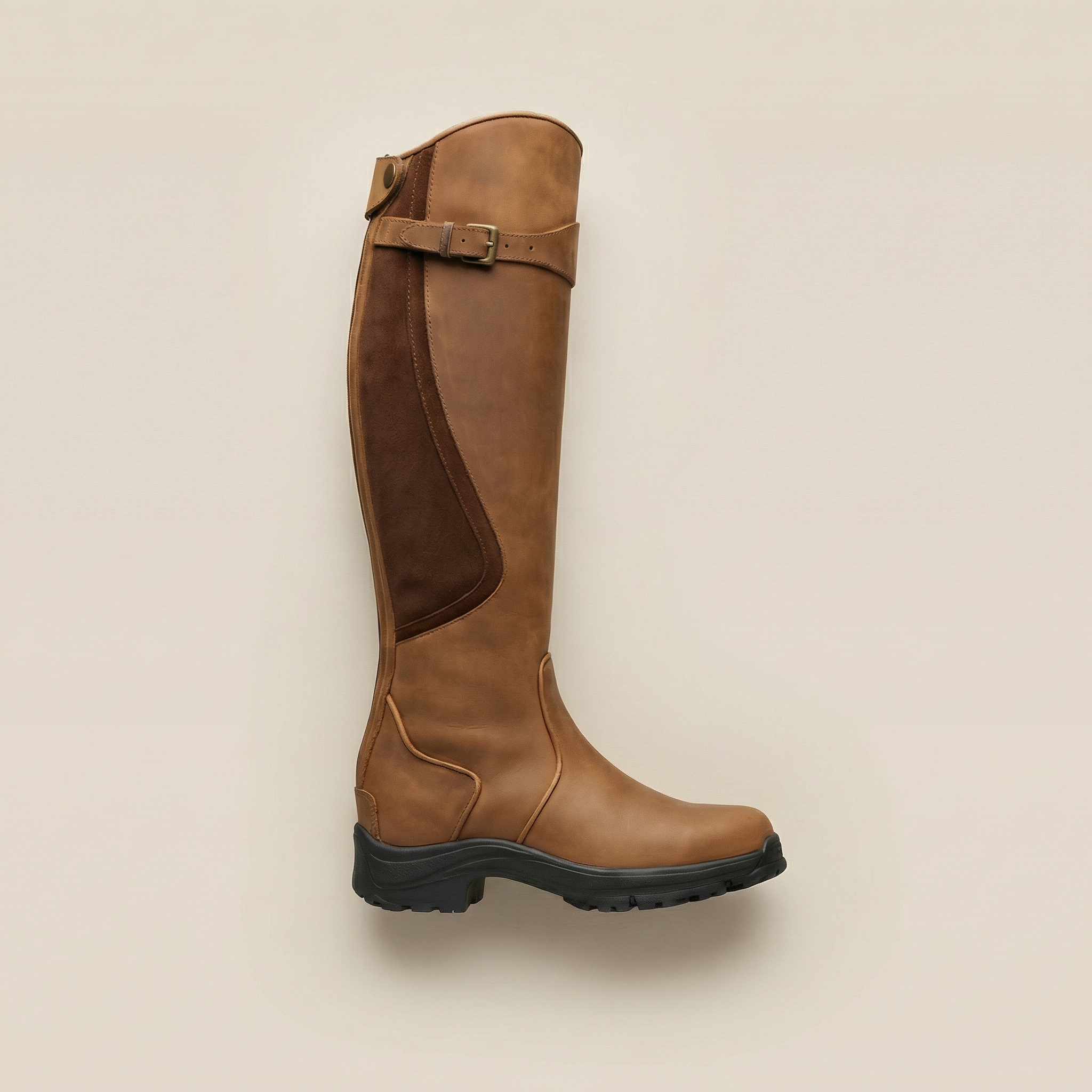 Women’s Knee-High Boots – Buckle Strap Design