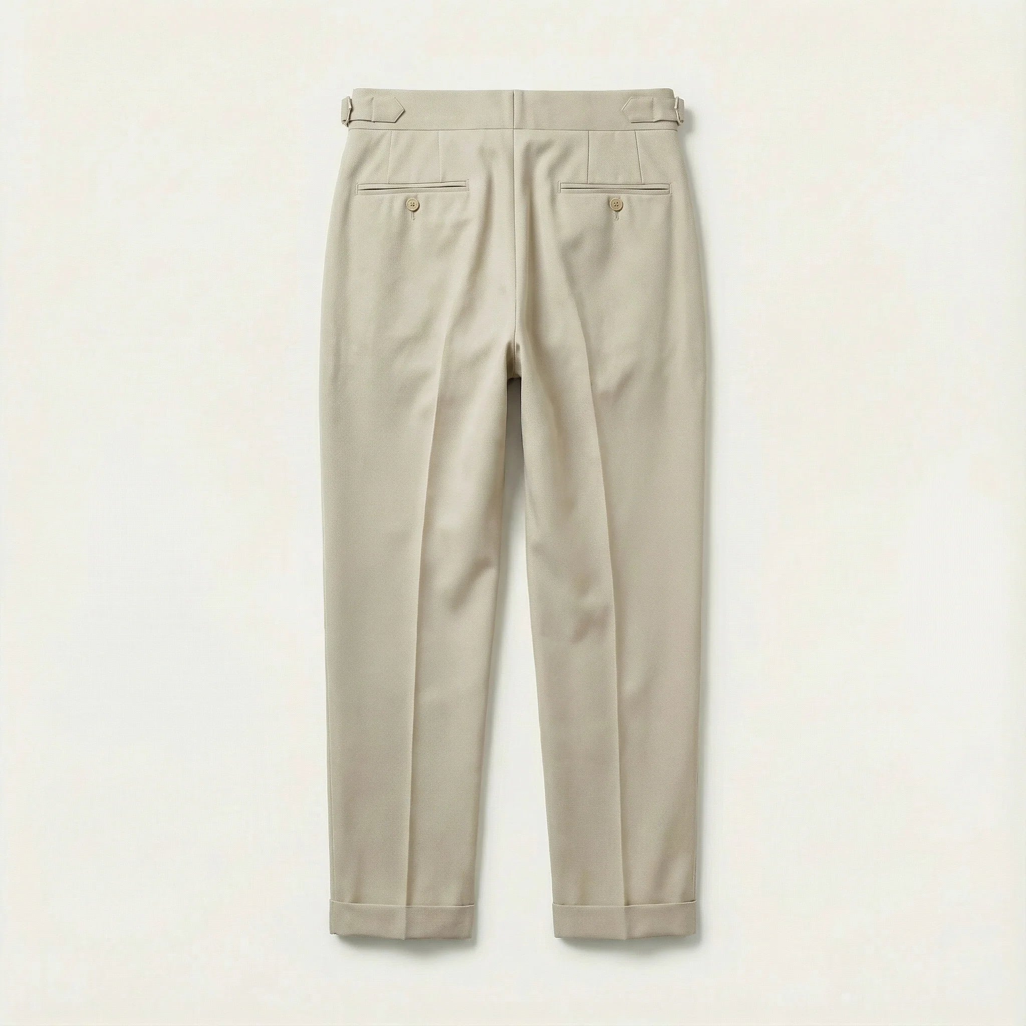 Men’s Pleated Trousers – Straight Leg, Ankle-Length Design